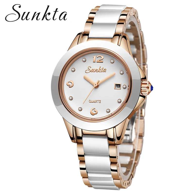 $20.69 Sunkta New Rose Gold Watch Women Quartz Watches Ladies Top Brand Luxury Female Wrist Watch Gir