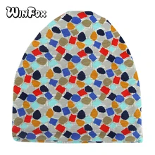 Winfox модные унисекс Демисезонный хип-хоп шапочки шапки для Для женщин Для мужчин тонкий плед Skullie шапочки Hat Женский капот Gorras ujer