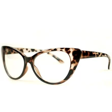 Модные Винтажные женские очки, пластиковые леопардовые оправы, простые зеркальные прозрачные линзы, Harajuku, кошачий глаз, очки в овальной оправе