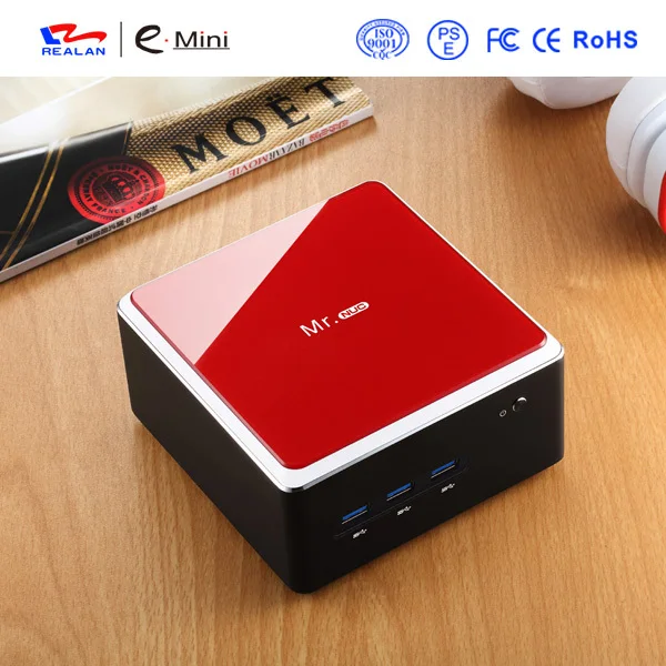  8G DDR3L RAM+1TB HDD windows 10 Mini PC Intel quad core 4K HD HTPC TV Box supporting Android and Linux DHL Free Shipping 
