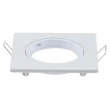 Регулируемый квадратный белый светодиодный потолочный светильник GU10 MR16 Светодиодный точечный светильник отделка кольцо фитинг рамка Светодиодный светильник держатель