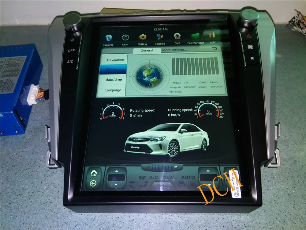 12,1 inch вертикальный Тесла стиль Android 8,1 Автомобильная dvd-навигационная система Радио для Toyota Camry 2012 2013 px6 carplay