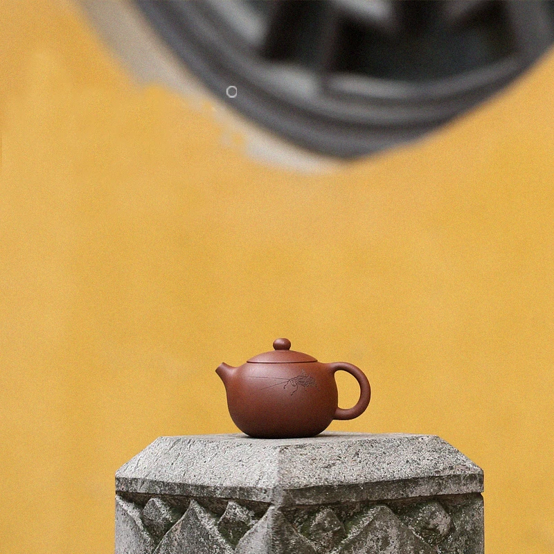 100 мл Исин сырой руды фиолетовая глина Мини чайник ручной работы 7 отверстий Zisha Xishi чайник черный чай Dahongpao искусство чайник маленькое украшение