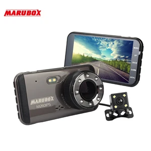 Marubox M260IPS, Двухканальный автомобильный видеорегистратор,качество записи Full-HD (1920x1080p), 4 дюймов IPS - дисплей, угол обзора 170 градусов, функция WDR, встроенный G-сенсор, датчик движения, штамп гос. номера - изображение