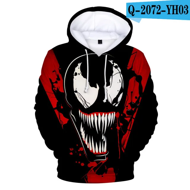 Venom толстовки для мужчин 3d принт Толстовка Повседневная куртка с карманами для мужчин и женщин хип хоп Harajuku одежда 4XL - Цвет: 3dwy-13