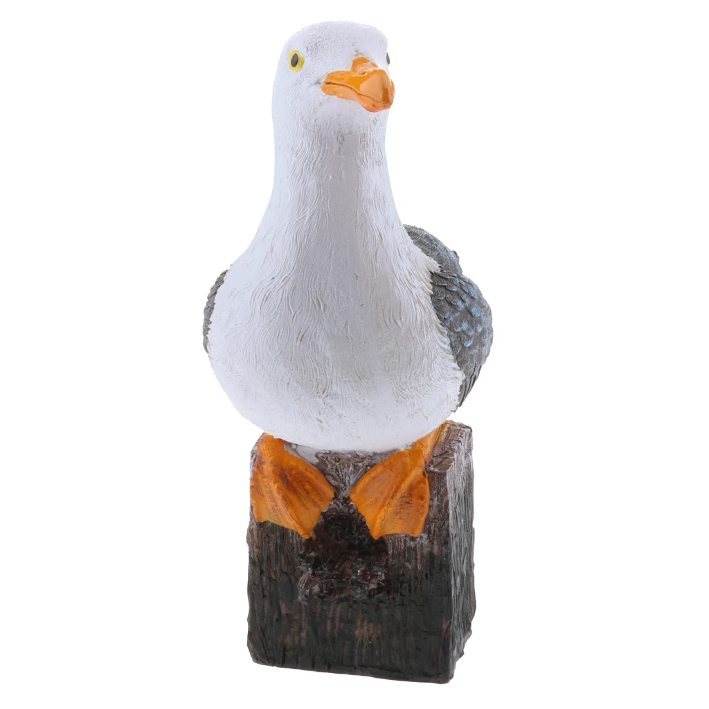 Creative Resin Craft Landscape Decor Seagull Statue Garden Lawn Ornament Animal Sculpture