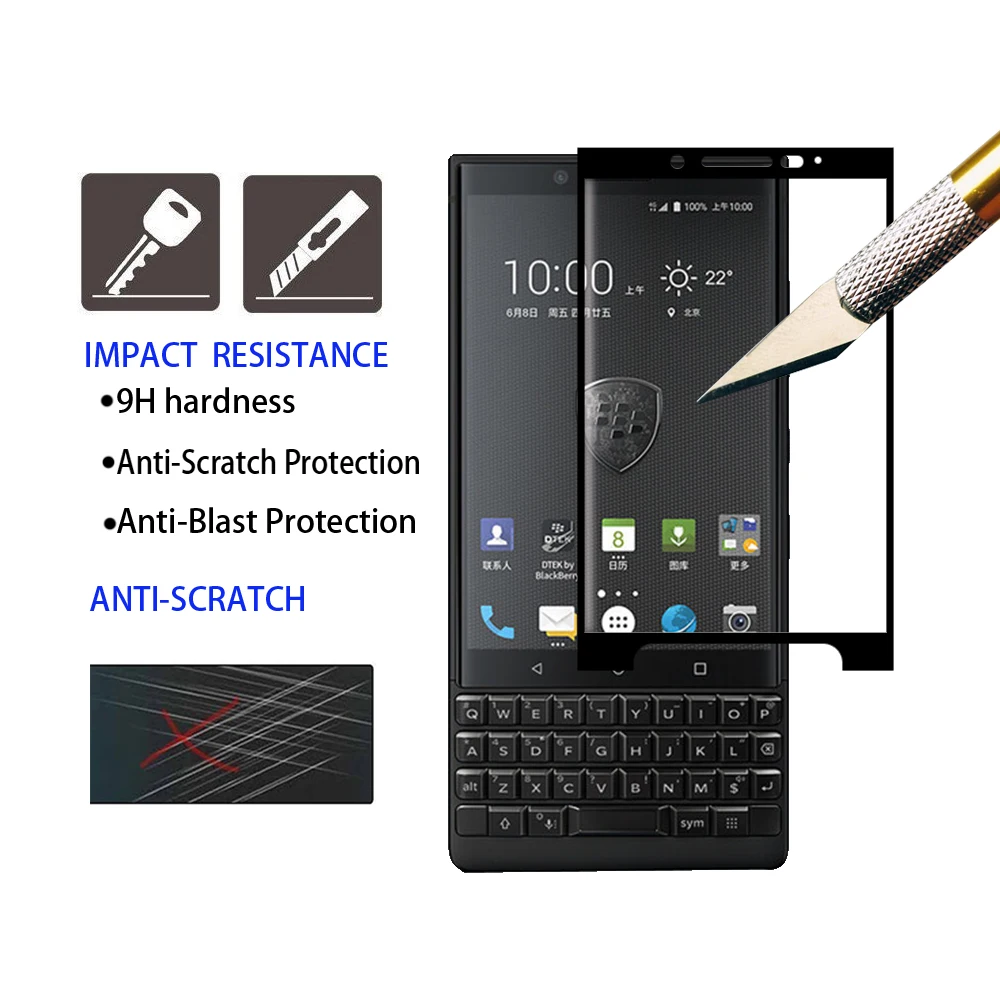 5 pz/Лото для Blackberry Key2 2.5D изогнутые 9 H твердость закаленного Стекло Экран протектор