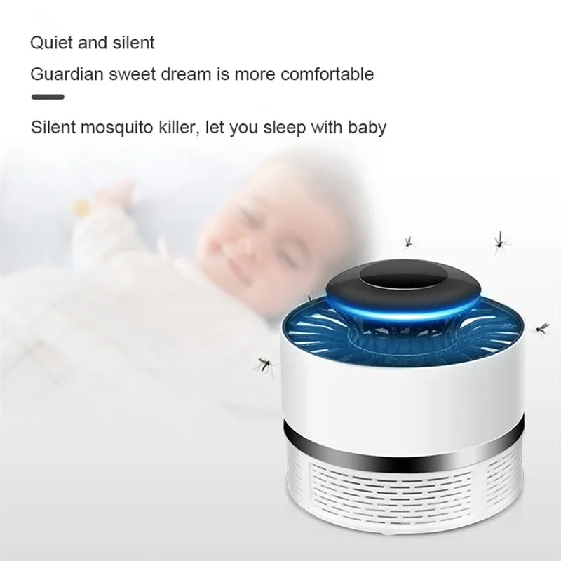 USB eléctrico repelente de mosquitos LED sin radiación photocatalist Mosquito Killer Fly Killer lámpara Insect Catcher Trap Light