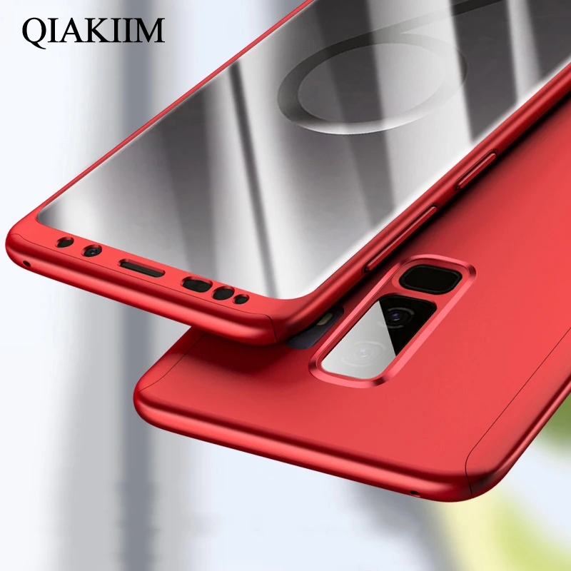 

Luxury 360 Degree Phone Cases For Samsung Note 8 S9 S8 Plus S7 Edge Case 2 in 1 Hard Protection Full Cover Shell + Screen Film