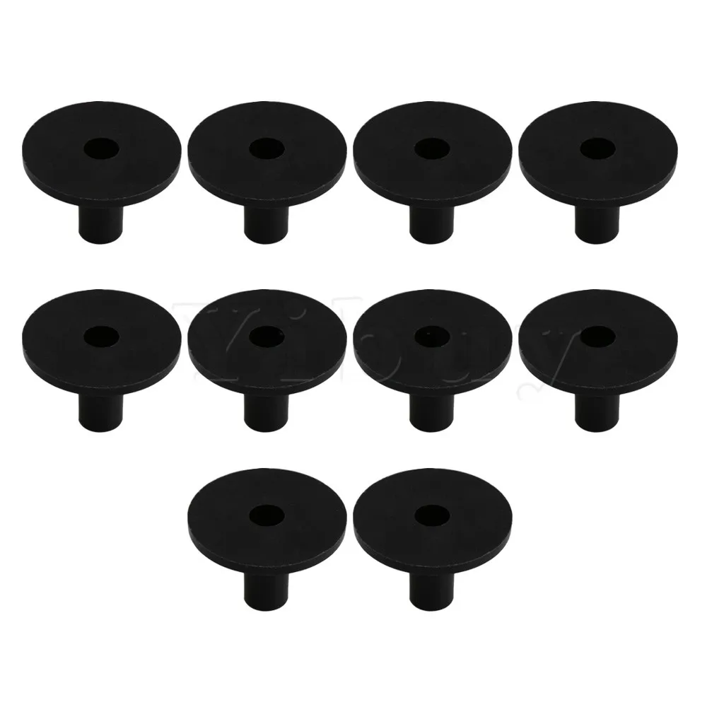 

Yibuy 3.8x2.6cm Black Plastic Long Cymbal Sleeves with Flange Base for Drum Set Pack of 10