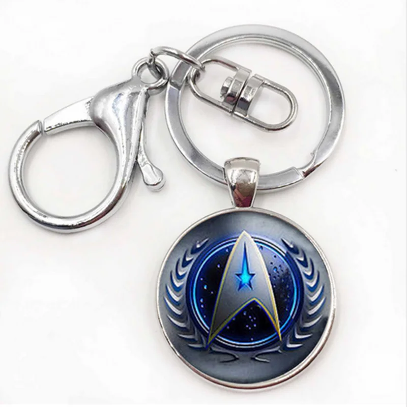 

NEW Star Trek Movie Steampunk Glass Keychain for men woman Jewelry