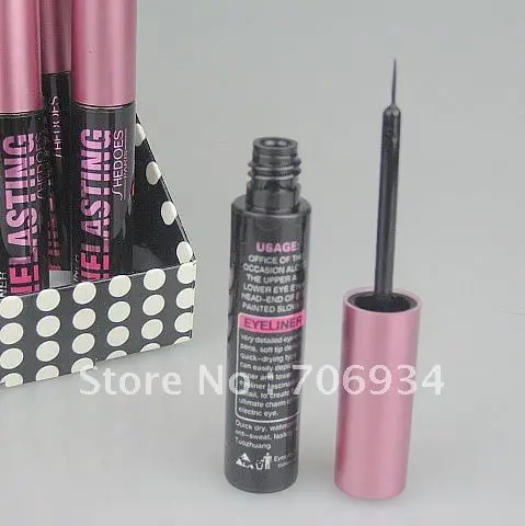 8 мл* 24 шт черные жидкие Люверсы с дисплеем Стенд Водонепроницаемый глаз линия 8400