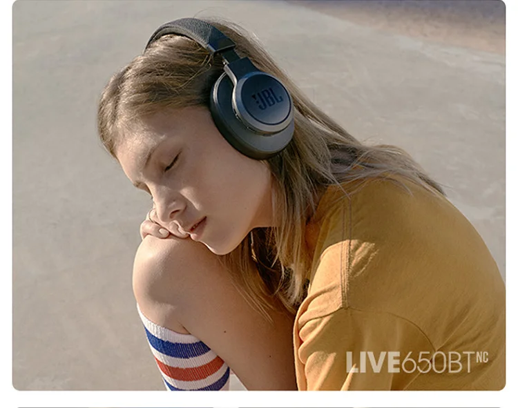 JBL LIVE 650BTNC наушники с автоматическим шумоподавлением AI Smart Voice Беспроводная bluetooth-гарнитура Проводные Игровые наушники для сотового телефона