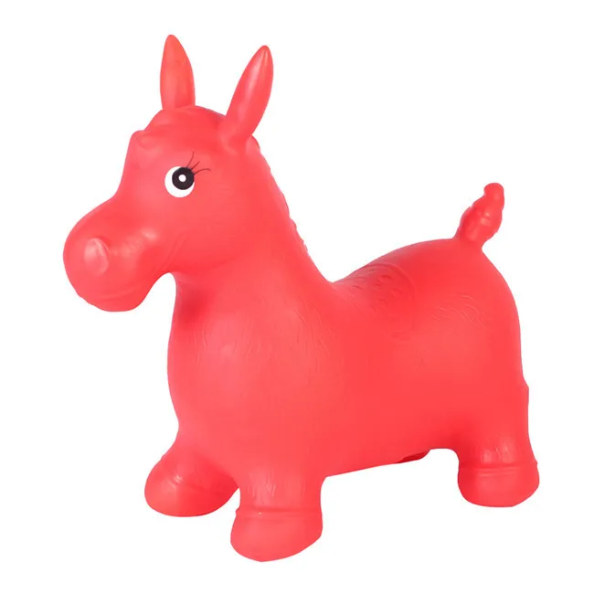 Детские игрушки, детская утолщенная надувной батут-лошадь батут сиденье не окрашенные очень большая индукционная плита-Сковорода Резиновая лошадь лучше всего подходит для на возраст от 1 до 8 лет дети играют - Цвет: Красный