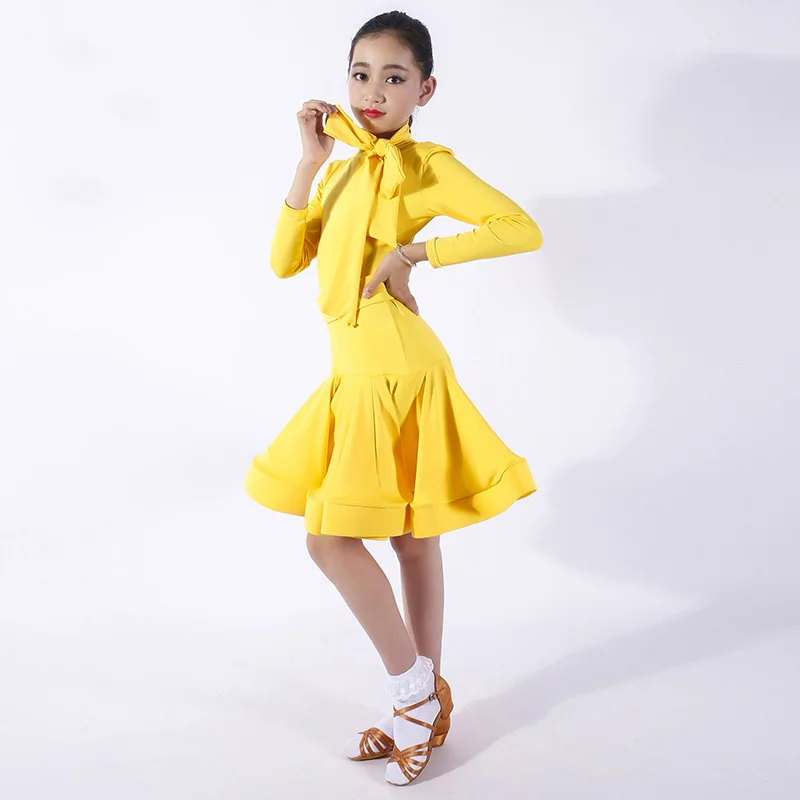 Латинские танцевальные платья Детские латинские танцевальные профессиональные соревновательные платья Одежда для сцены