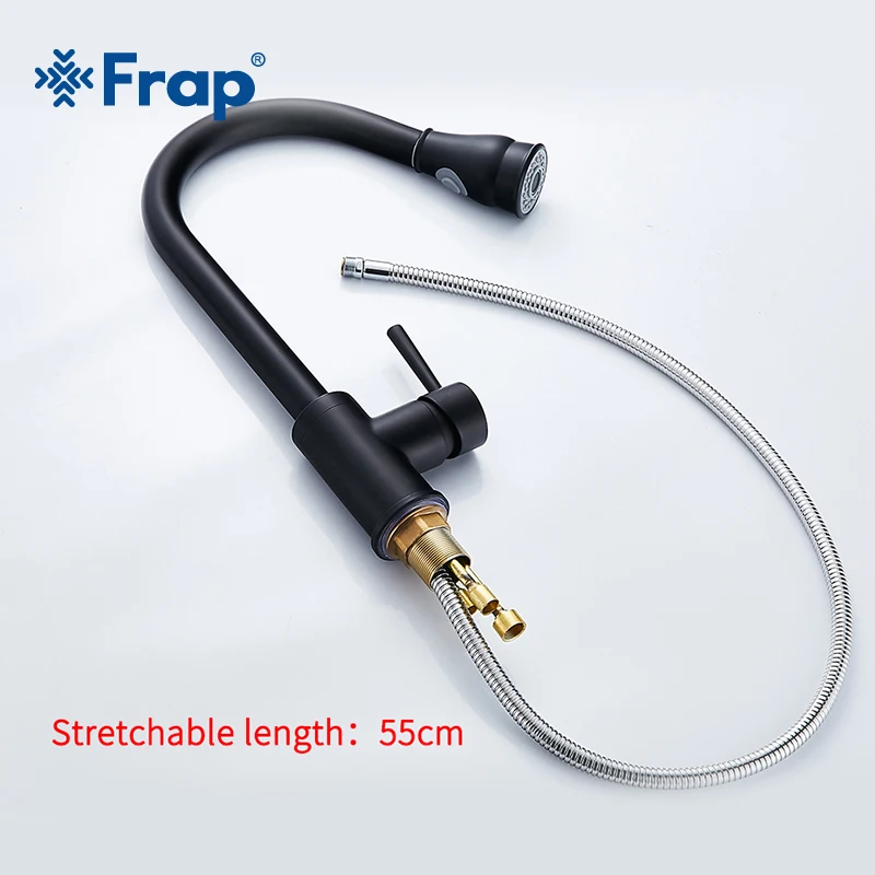 Frap Newly Arrived Pull Out Kitchen Faucet Black Sink Mixer Tap Sprayer Two Ways Spout Kitchen Hot and Cold Water Faucets Y40080 Frap Newly Arrived Pull Out Kitchen Faucet Black Sink Mixer Tap Sprayer Two Ways Spout Kitchen Hot and Cold Water Faucets Y40080
