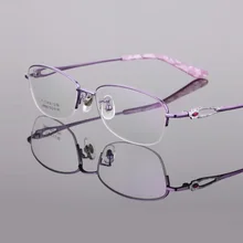 Ширина-140 коммерческое покрытие из чистого титана супер легкие полуоправы женские оправа для очков de grau Женские оправы для очков