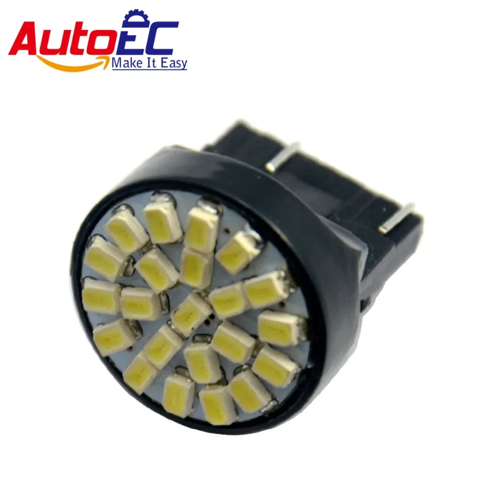 

AutoEC 10x T20 w21w w21/5w 7440 7443 22 SMD1206 Led Car Backup Turning Light white blue red yellow DC12V #LD01