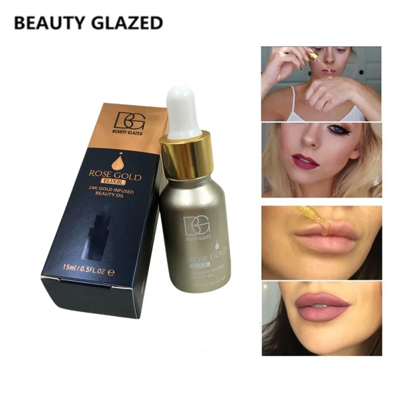 

Beauty Glazed 24k Rose Gold Elixir Radiating Moisturizer Face Care Essential Oil Makeup Primer Makeup Base New Arrival