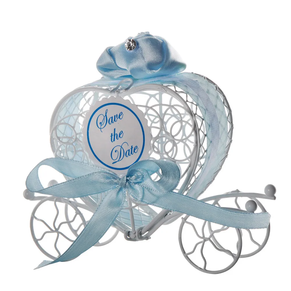 

Delicate candy gift box1pc New Candy Boxes Romantic Carriage Sweets Chocolate Box Wedding Party Favors Decorations Candies boxes