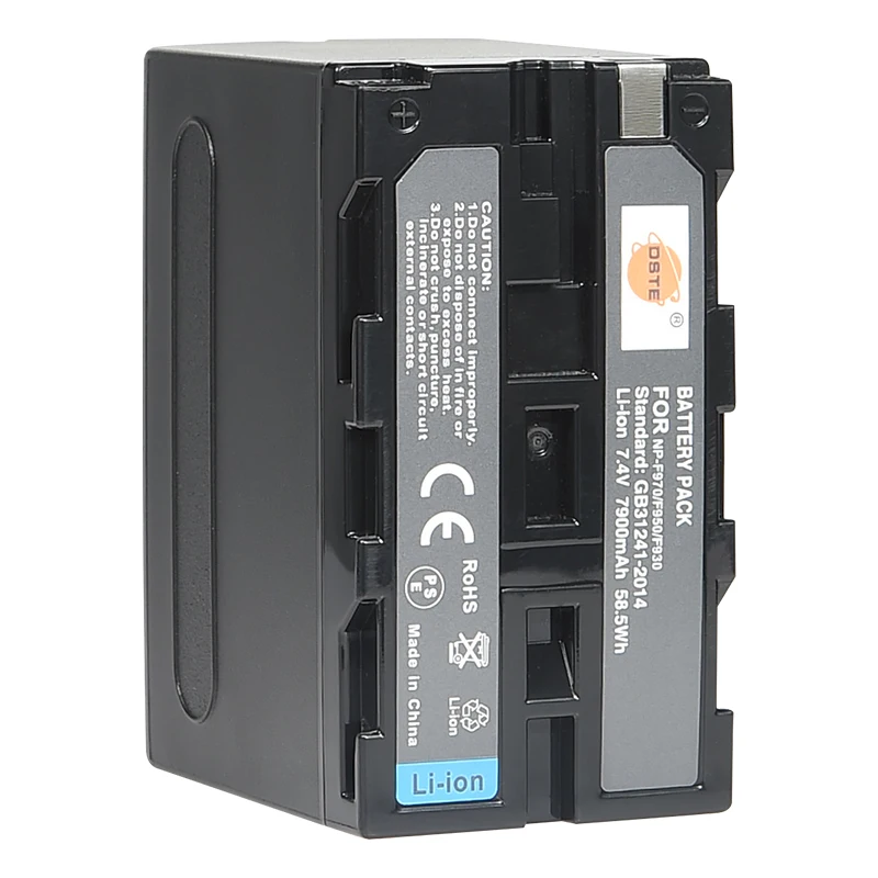 DSTE 7.2V 7900mAh NP-F970 F960 F950 Battery For Sony PLM-100 CCD-TRV35 MVC-FD91 MC1500C L10 DCR-VX2200E HDR-FXI DSR-PD19OP (2)