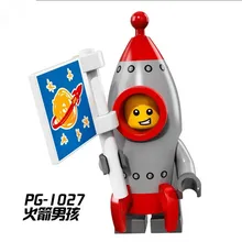 Блок строительства 300 шт./партия PG1027 Rocket Garcon Inhumains Famille Royale Briques Enfants Jouets Educatifs