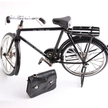 

Black Metal Bicycle Model and mini lighter simulation Toy Gift decoration Model