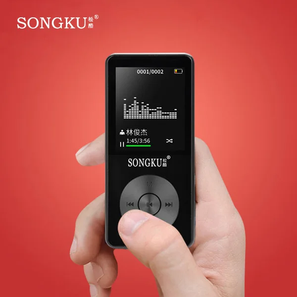 Songku M09 4 ГБ 8 ГБ 20 часов без потерь HIFI метал MP3 Плеер 1,8 дюймов Экран E-Book fm-радио, Шагомер спорта MP3 плеер