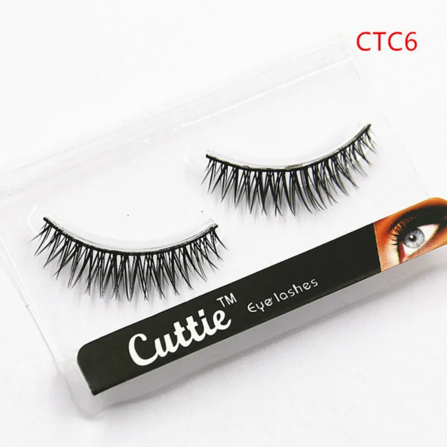 2019 1 Pair Thick Cross False Eyelashes Korea Natural Nude Makeup Long False Eyelash Handmake Eye Lashes Makeup Kit Gift #CTC6