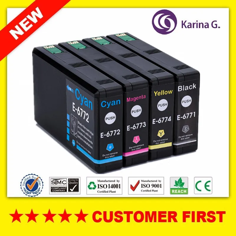 

Compatible For Epson T6771 T6772 T6773 T6774 Ink Cartridge Compatible For WorkForce Pro WP-4011 WP-4091 WP-4511 WP-4521 WP-4592