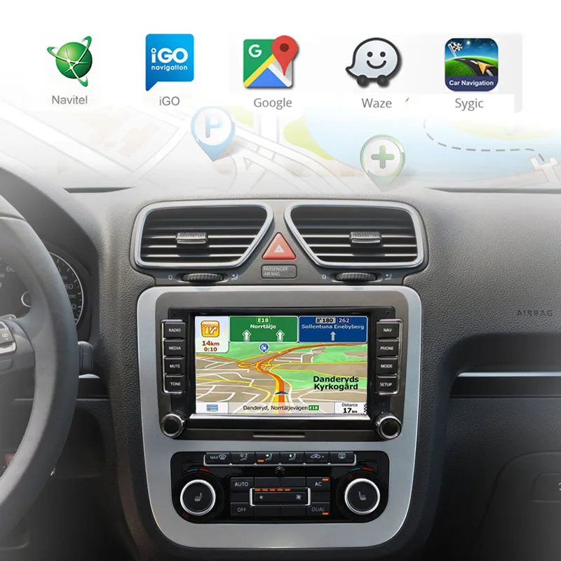 Cheap Android Multimedia radio GPS Navigation double din For vw polo sedan scirocco Caddy Passat b6 b7 DVD volkswagen golf 4 5 6 1