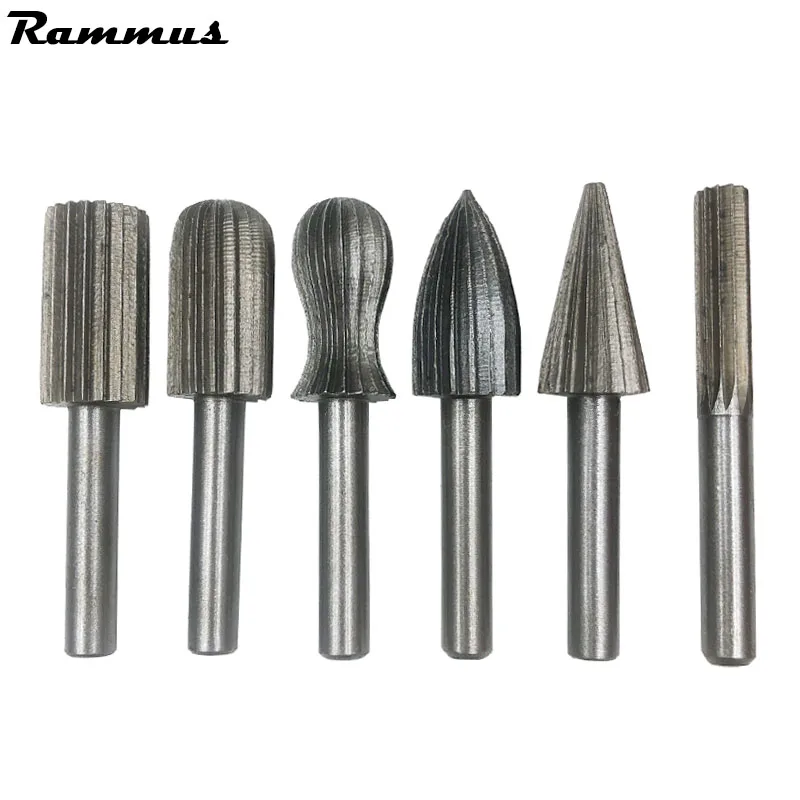 6mm For Rotary Tools 6pcs Carbide Cutter Rotary Burr Set CNC Engraving