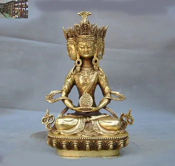 

wedding decoration Tibetan Buddhism brass four face Tara Kwan-Yin GuanYin Bodhisattva Buddha statue