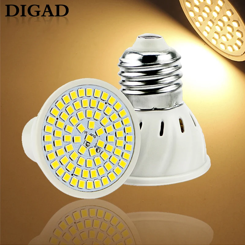 Точечный светодиодный светильник 220 В GU10 MR16 GU5.3 E27 48 60 80LED s lampara B22 bombillas led E14 gu 10 2835 5W