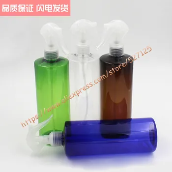 

500ml clear/blue/green/brown PET trigger spray bottle with clear sprayer gun.water spray bottle,toilet water refillable bottle