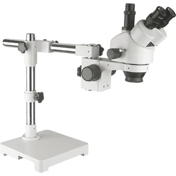 

Best Sale,CE, 3.5X- 45X Trinocular Single boom stand Trino Microscope + led ring light,Well sold In EU , USA , Latin American