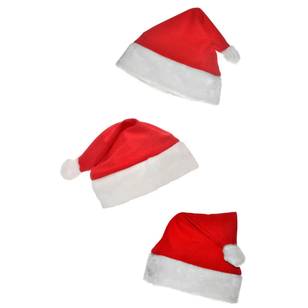Red-Christmas-Santa-Claus-Hat-For-Adult-and-Children-Thick-Ultra-Soft-Plush-Chirstmas-Caps-Decorations (3)