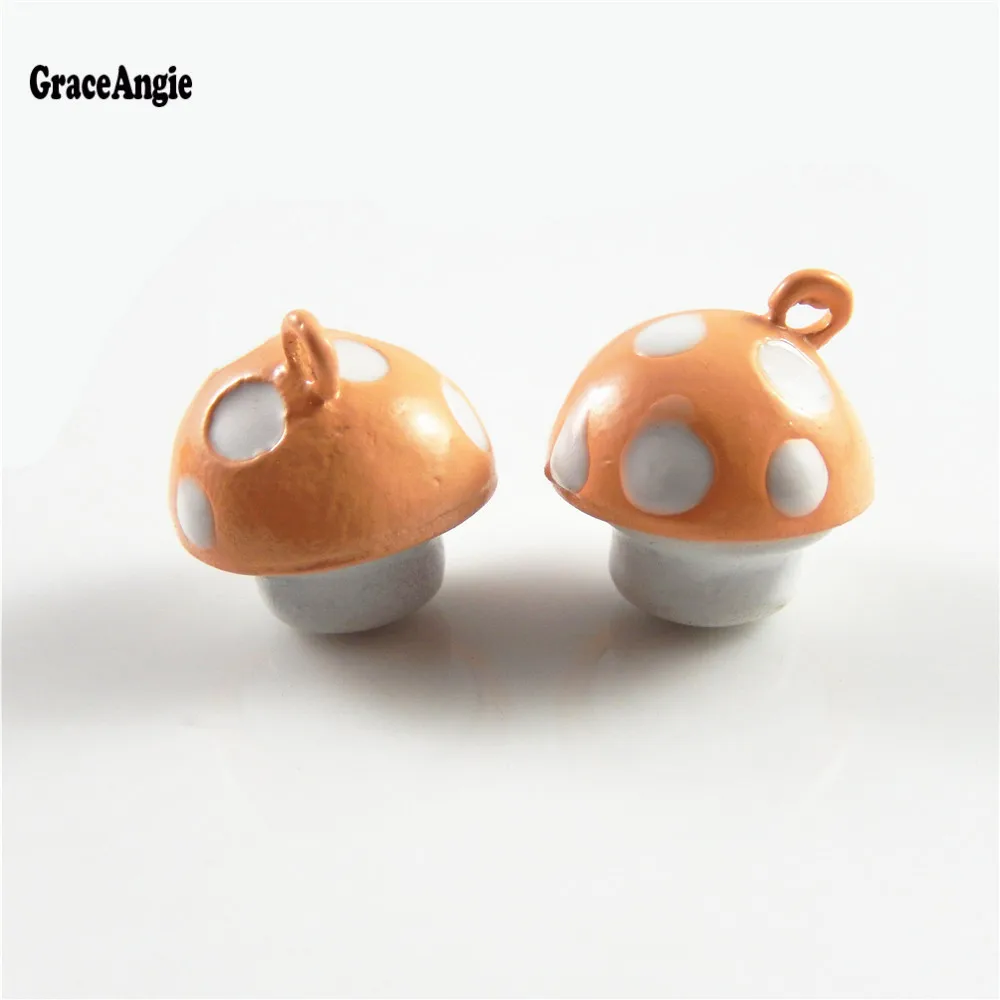 

GraceAngie Cute Colorful Small Mushrooms Charms for Jewelry Making Zinc Alloy Christmas Charms Metal Pendants Enamel Charms