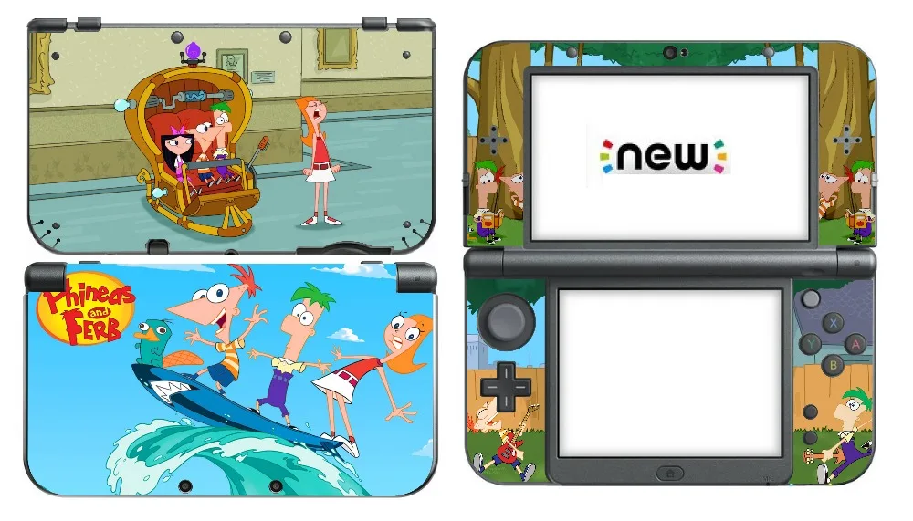 367 Phineas and Ferb Vinyl Skin Sticker Protector for Nintendo New 3DS