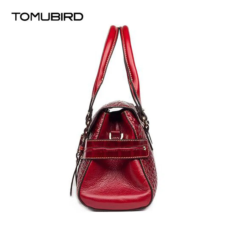 Сумка TOMUBIRD из воловьей кожи с тиснением под крокодила модная женская сумка