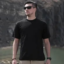 Летняя мужская уличная быстросохнущая эластичная Футболка мужская Тактическая Военная тренировочная одежда для фитнеса спортивные беговые топы для рыбалки