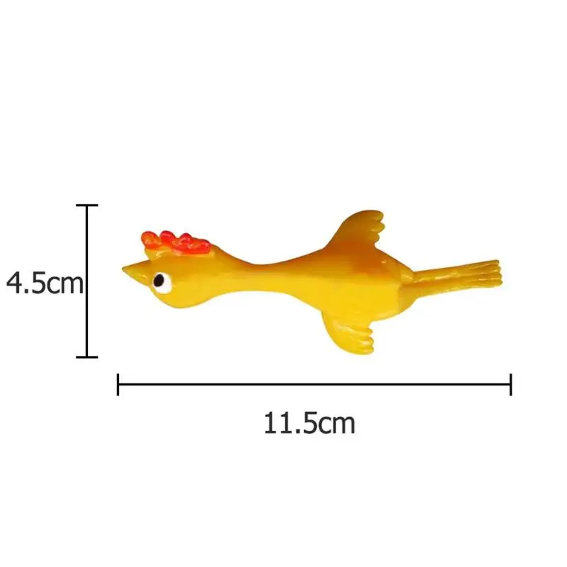 11,5 см Новинка приколы шутка пальчиковые игрушки эластичный Летающий смех индейка липкая курица