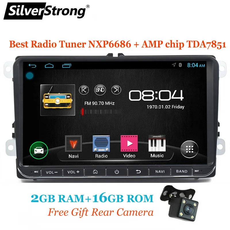 SilverStrong Android9.0 9 дюймов 32 ГБ для Passat радио автомобиля gps для VW Golf gps Polo с 6686 радио Android 68S