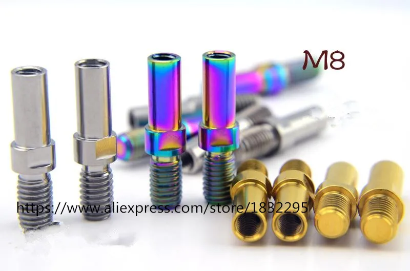 

2pcs Titanium Light weight Bike Bicycle Repair Replace Part M8 x Pitch 1.25mm Brake Post V-Brake Stud Bolt Screws