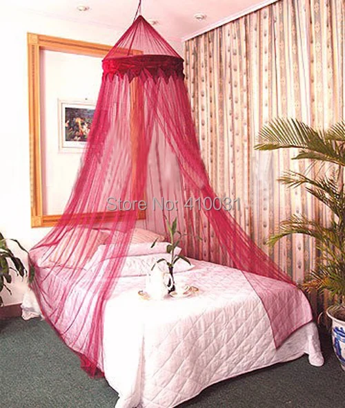 BURGANDY MOSQUITO BUG NET DREAMMA BED CANOPY BEDROOM CURTAIN NETS DECOR