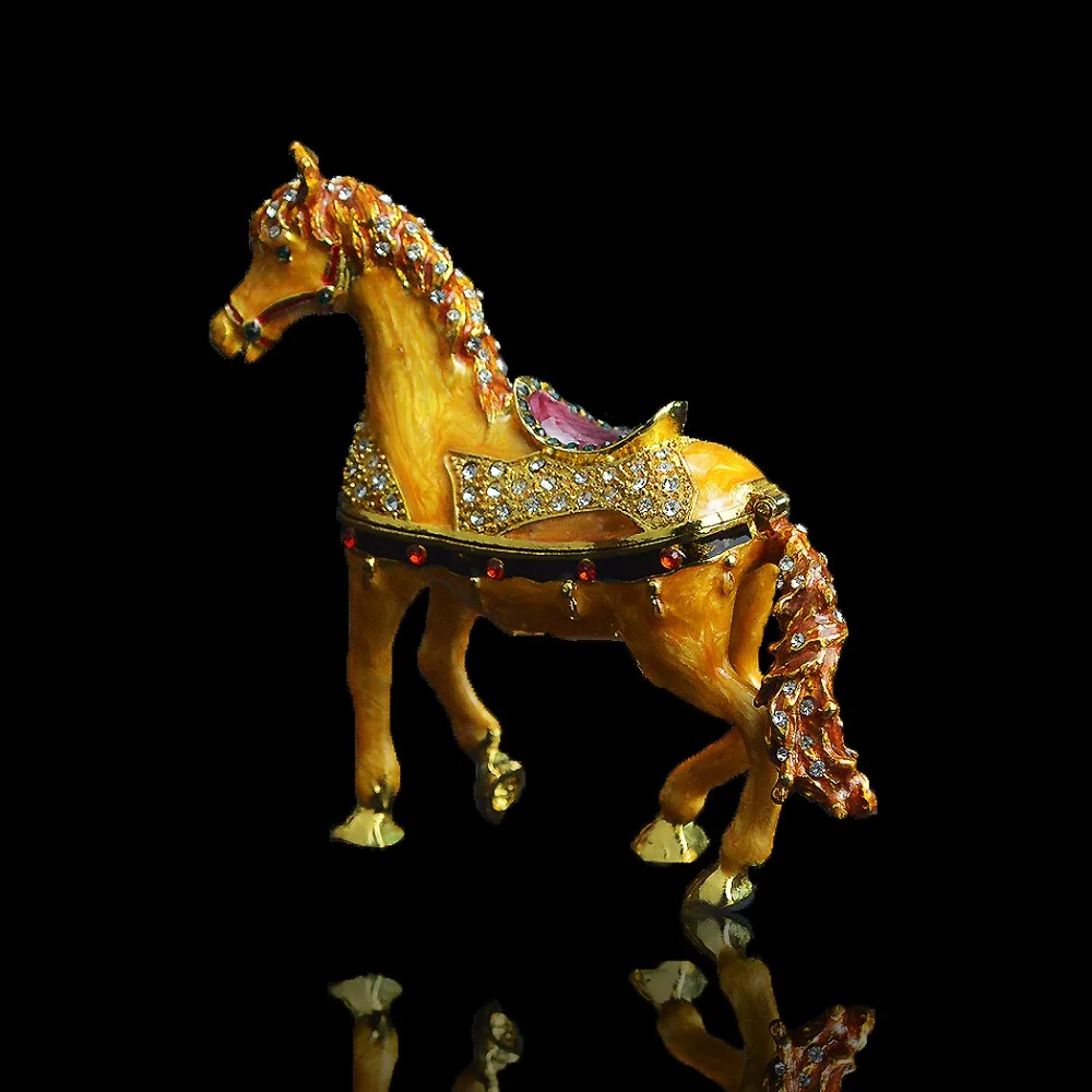 QIFU ремесленный талисман в форме лошади коробки для ожерелья