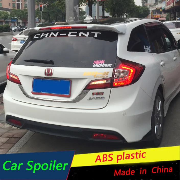 

For Honda Jade Spoiler without Led light ABS Material Car Rear Wing Primer Black For 2014-2016 Honda Jade Roof Sport Spoiler