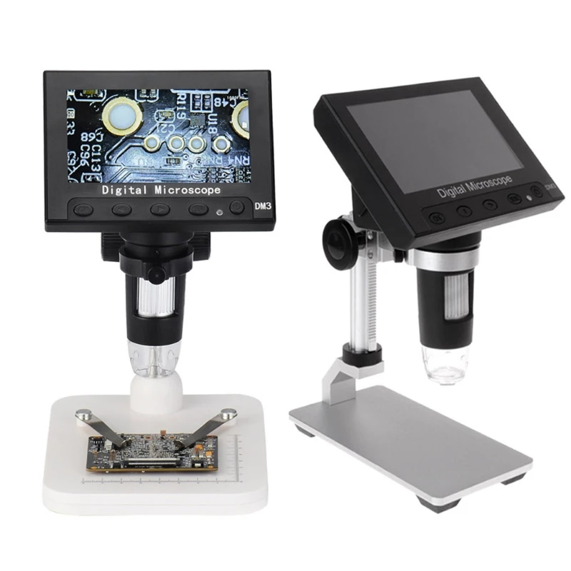 1000X USB 4,3 "HD lcd 5MP Цифровой Микроскоп увеличение видео камера w светодиодный свет
