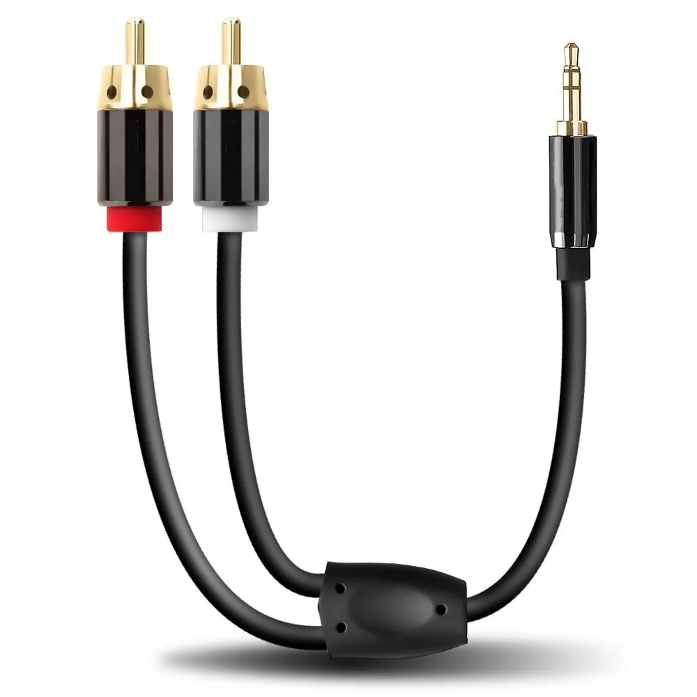 3.5mm Jack to 2 RCA Audio Cable Male to Male 1m for Mobile Phone DVD MP3 PC Connect Speaker Amplifier Subwoofer Mixer Aux Cable 3.5mm Jack to 2 RCA Audio Cable Male to Male 1m for Mobile Phone DVD MP3 PC Connect Speaker Amplifier Subwoofer Mixer Aux Cable