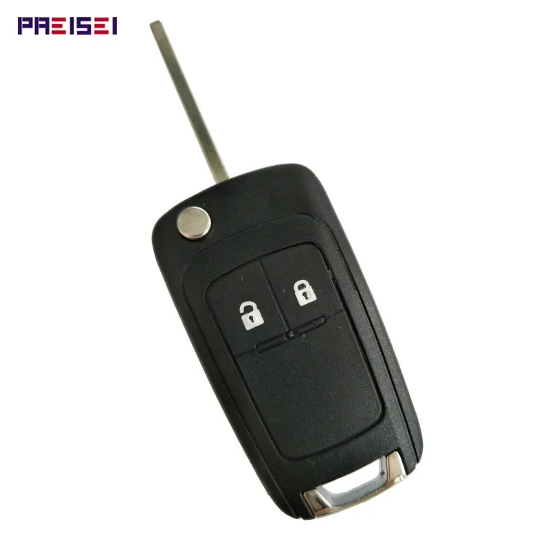 

PREISEI 5PCS/Lot 2 Buttons Car Remote Flip Key Case For Opel Astra Vauxhall Vectra Insignia Key Fob Replacements